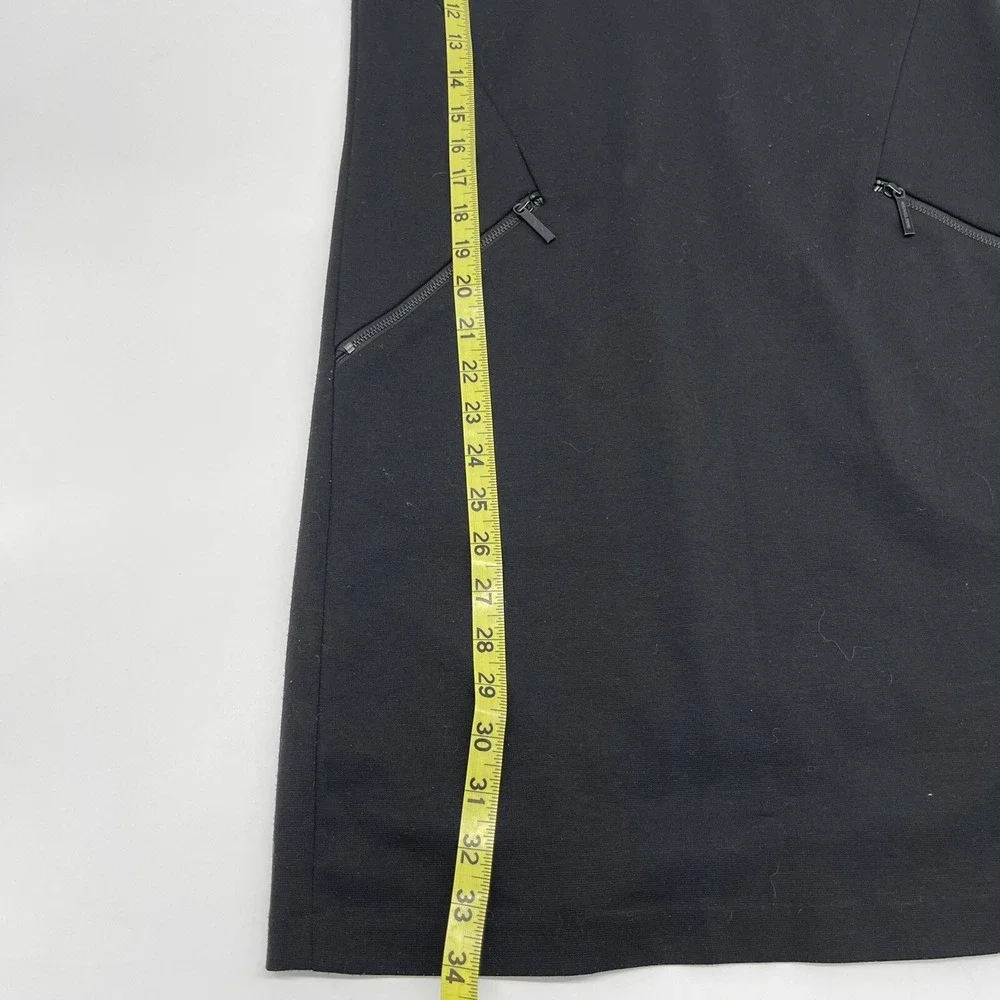 Michael Kors Black Zipper Pocket Little Black Dress Women's Size Small